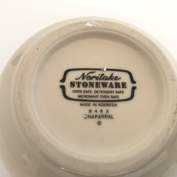 Noritake Chaparral 14 oz Creamer Pitcher and Open Sugar Bowl Stoneware 8482 - Picture 9 of 9